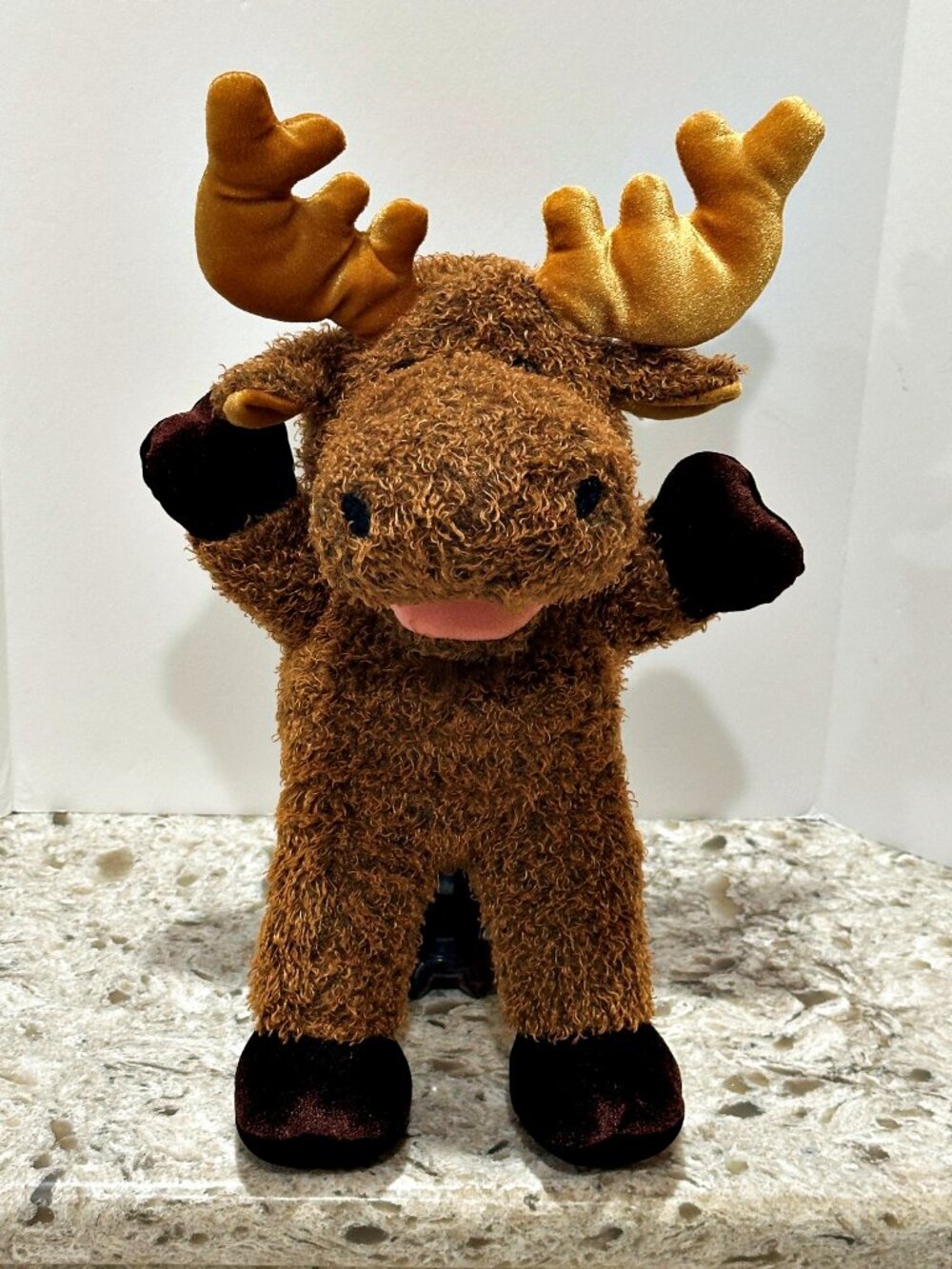 Vintage Mary Meyer Moose Hand Puppet Plush 16 Inch Stuffed Animal Toy 2001